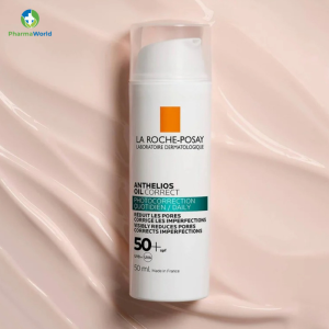 Kem chống nắng La Roche-Posay Anthelios Oil Correct Daily Gel-Cream SPF50+ giúp giảm mụn và bóng nhờn 50ml