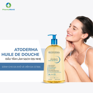 Dầu Tắm Bioderma Làm Sạch & Làm Dịu Da Khô, Nhạy Cảm 1L