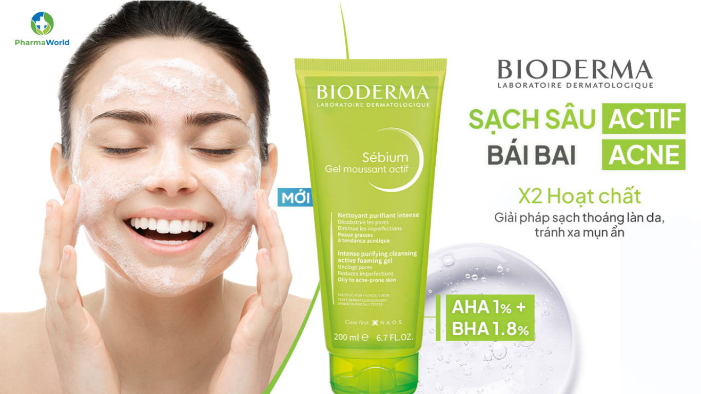Gel Rửa Mặt Bioderma Làm Sạch Sâu Và Giảm Mụn 200ml