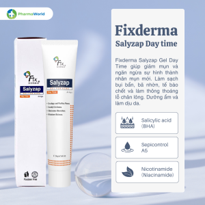 Fixderma Salyzap Gel For Acne Day Time 20 g – Gel giảm mụn, sáng da & ngừa mụn