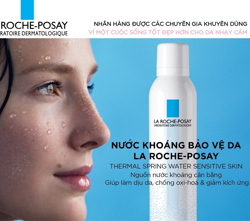 Nước Xịt Khoáng La Roche-Posay Thermal Spring Water chứa nguồn nước khoáng cân bằng Nước Xịt Khoáng La Roche-Posay Thermal Spring Water giúp làm dịu da, chống oxy hoá & giảm kích ứng