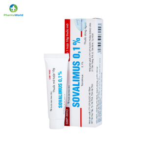 Thuốc mỡ Sovalimus 0.1% Hadiphar điều trị chàm cơ địa (10g)