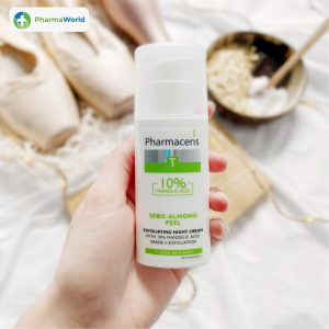 Pharmaceris T-Zone Oily Mandelic 10% - Kem dưỡng ban đêm cho da dầu mụn, giảm bí tắc & mụn viêm