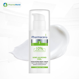 Pharmaceris T-Zone Oily Mandelic 10% - Kem dưỡng ban đêm cho da dầu mụn, giảm bí tắc & mụn viêm