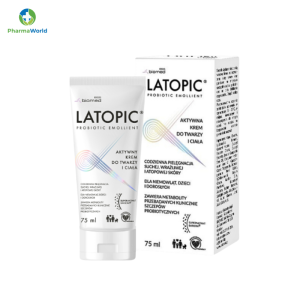Kem dưỡng ẩm Latopic Face And Body Cream làm dịu ngứa da dị ứng, kích ứng da, giảm thô ráp da (75ml)