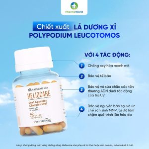 Heliocare Oral Capsules (H/60v) - Viên uống hỗ trợ chống nắng, sáng da