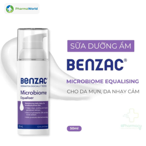 Benzac Microbiome Equaliser 50ml - Sữa dưỡng ẩm, sáng da, ngừa mụn